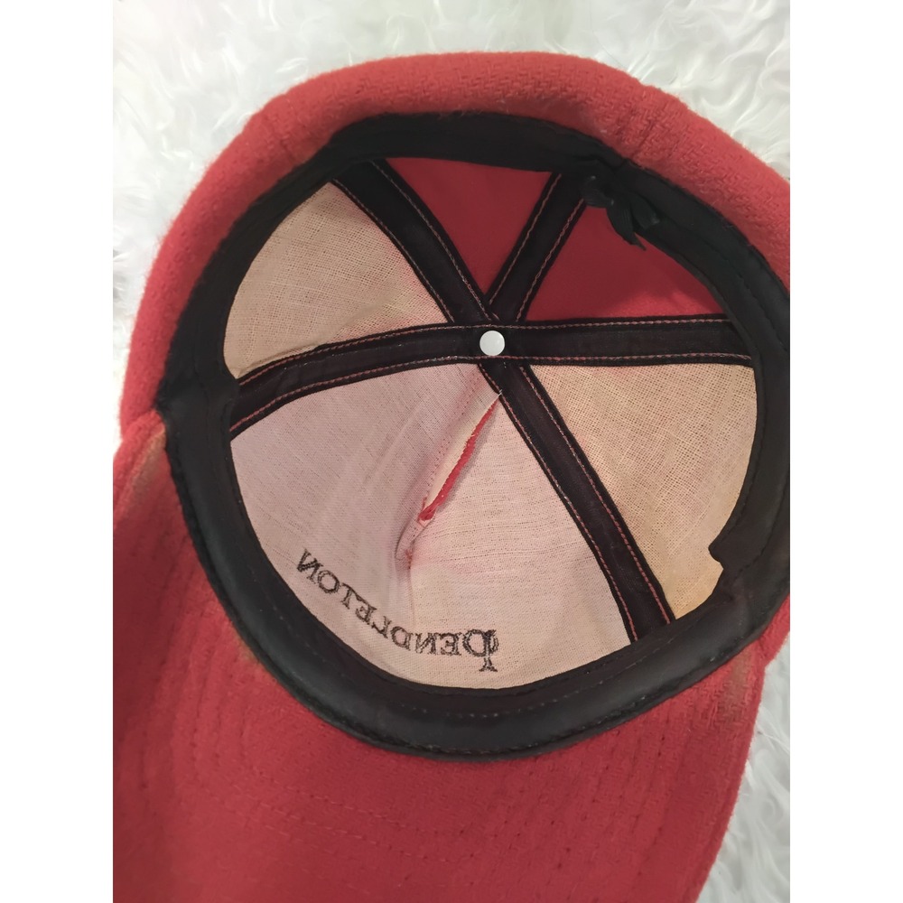 Pendleton Red Wool Baseball Cap Hat Embroidered L… - image 3